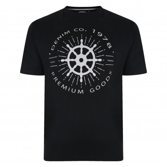 Kam Jeans 5348 T-shirt Vintage/Denim Twin Pack - Herren-T-Shirts - Herren-T-Shirts in großen Größen