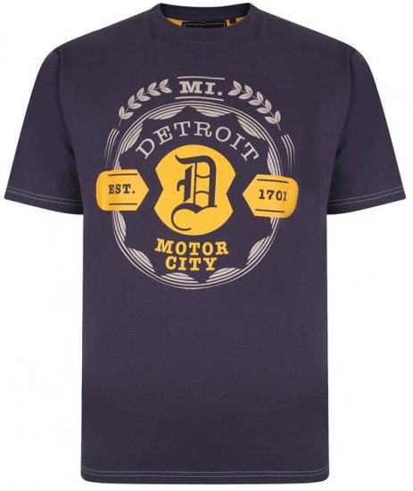 Kam Jeans 5350 Detroits Motors T-shirt Charcoal - Herren-T-Shirts - Herren-T-Shirts in großen Größen