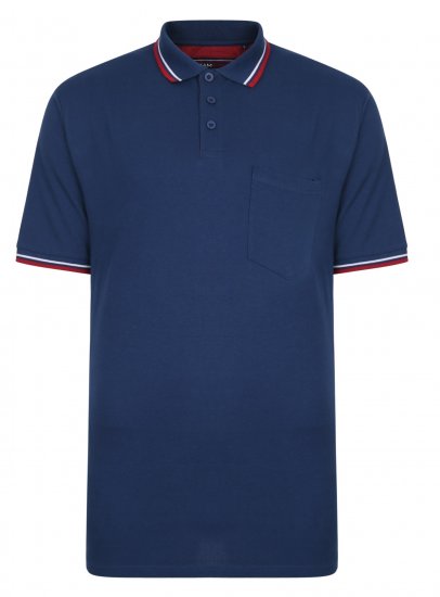 Kam Jeans Polo with Pocket Insignia Blue - Polo-shirts für herren - Polo-Shirts für Herren in großen Größen