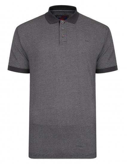 Kam Jeans Casual Look Polo Charcoal - Polo-shirts für herren - Polo-Shirts für Herren in großen Größen