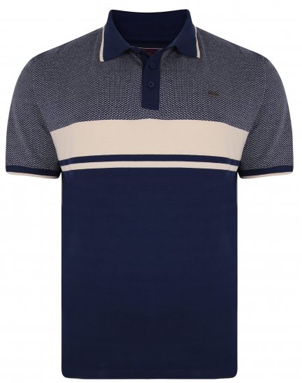 Kam Jeans 5438 Textured Weave Polo - Polo-shirts für herren - Polo-Shirts für Herren in großen Größen