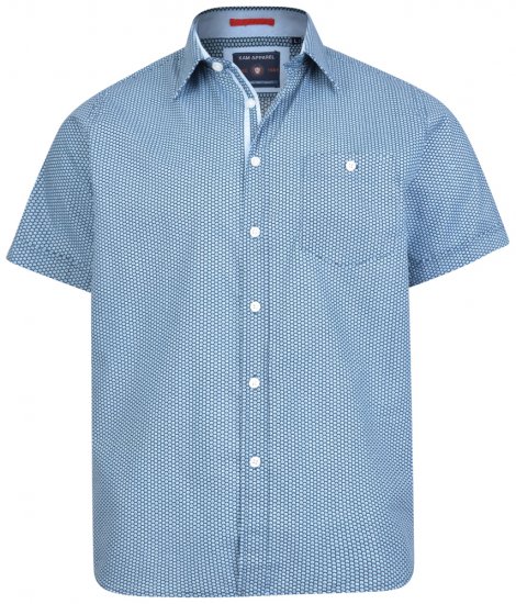 Kam Jeans 6167 Short Sleeve Shirt Teal - Herrenhemden - Herrenhemden in großen Größen