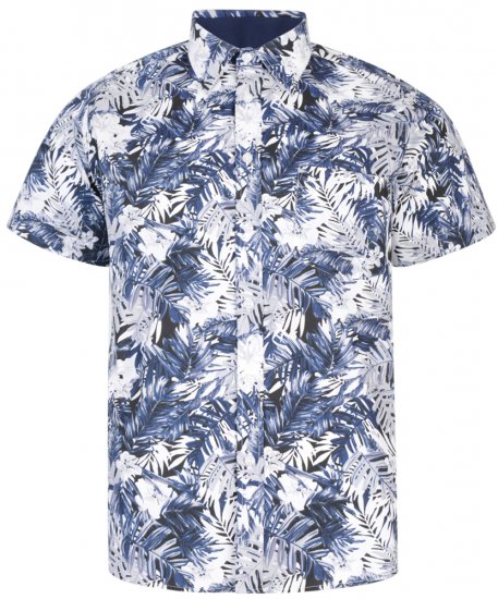 Kam Jeans 6179 Short Sleeve Shirt Navy - Herrenhemden - Herrenhemden in großen Größen