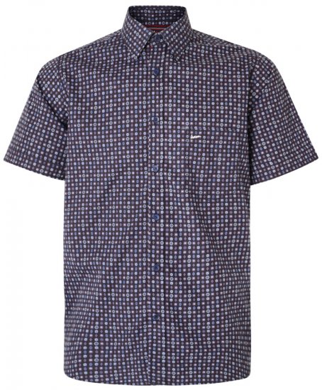 Kam Jeans 6188 Short Sleeve Shirt Navy - Herrenhemden - Herrenhemden in großen Größen