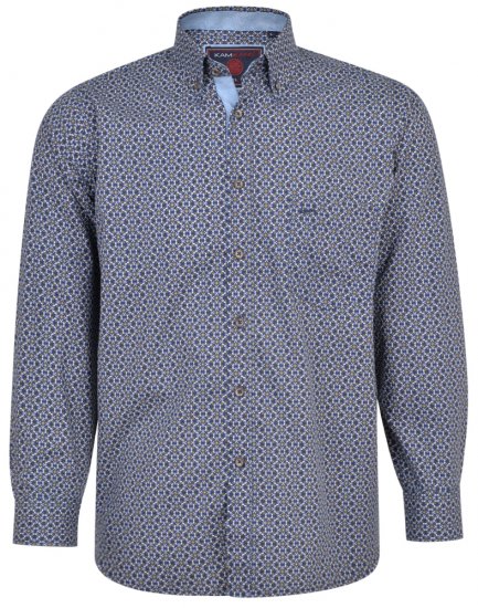 Kam Jeans 6196 LS Paisley Print Shirt - Herrenhemden - Herrenhemden in großen Größen