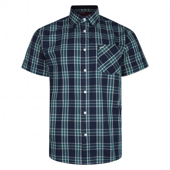 Kam Jeans 6202 Casual Check Shirt Navy - Herrenhemden - Herrenhemden in großen Größen