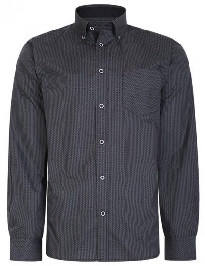 Kam Jeans 6226 LS Casual Shirt Charcoal - Herrenhemden - Herrenhemden in großen Größen