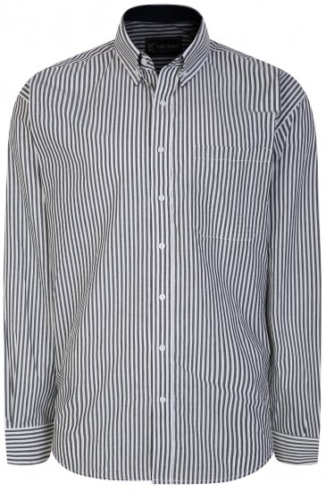 Kam Jeans 6245 Long Sleeve Shirt Navy - Herrenhemden in großen Größen - Herrenhemden in großen Größen