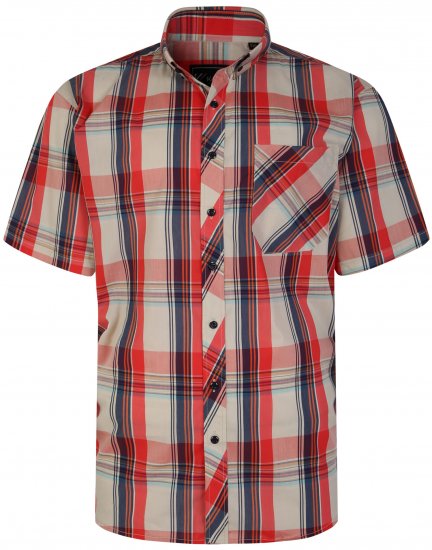 Kam Jeans 6255 Short sleeve Shirt Multi colour - Herrenhemden - Herrenhemden in großen Größen