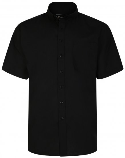 Kam Jeans 660 Classic Short Sleeve Office Shirt Black - Herrenhemden - Herrenhemden in großen Größen