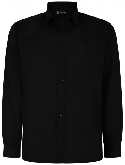 Kam Jeans 661 Classic Long Sleeve Office Shirt Black - Herrenhemden - Herrenhemden in großen Größen