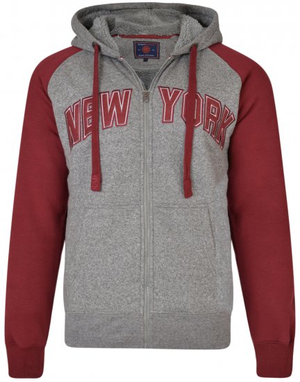 Kam Jeans 7026 New York Hoodie Cordovan - Herren-sweater und -hoodies - Herren-Sweater und -Hoodies in großen Größen