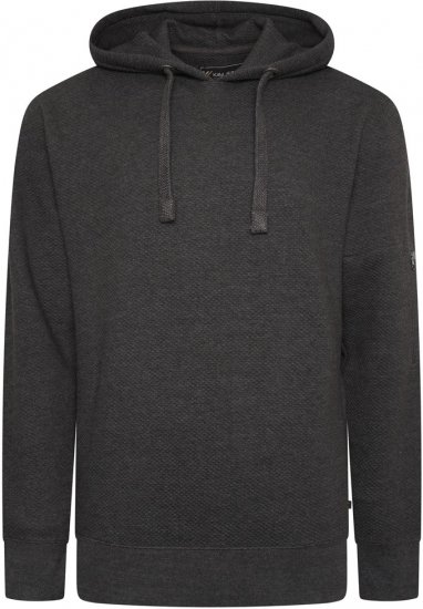 Kam Jeans 7067 Textured Over Head Hoody Charcoal - Herren-sweater und -hoodies - Herren-Sweater und -Hoodies in großen Größen