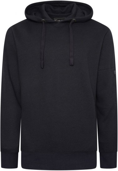 Kam Jeans 7067 Textured Over Head Hoody NAVY - Herren-sweater und -hoodies - Herren-Sweater und -Hoodies in großen Größen