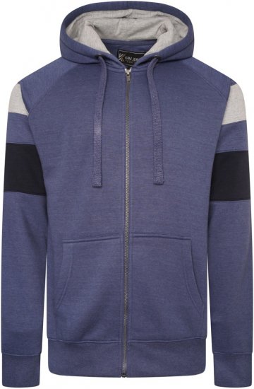 Kam Jeans 7069 Cut & Saw Zip Thru Hoody Royal Blue - Herren-sweater und -hoodies - Herren-Sweater und -Hoodies in großen Größen