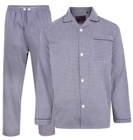 Kam Jeans 879 Dobby Print Pyjama Set - Herrenunterwäsche & bademode - Herrenunterwäsche & Bademode in großen Größen