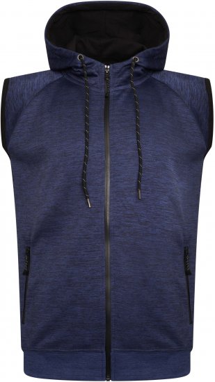 Kam Jeans AP007 Active Performance Sleeveless Hoody Indigo - Herren-sweater und -hoodies - Herren-Sweater und -Hoodies in großen Größen