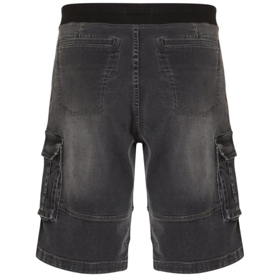 Kam Jeans Dito Denim Shorts Charcoal - Herrenshorts - Herrenshorts in großen Größen