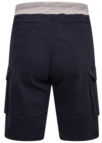 Kam Jeans Elvio Rib Waist Stretch Shorts Navy - Herrenshorts - Herrenshorts in großen Größen