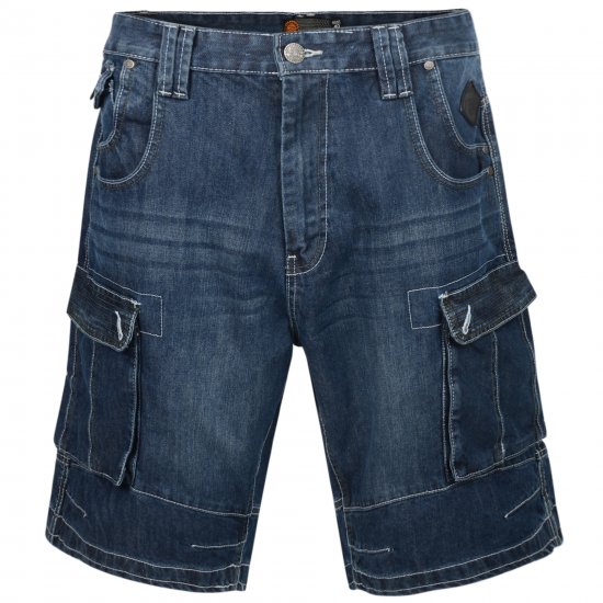Kam Jeans Francis Dark Used - Herrenshorts - Herrenshorts in großen Größen