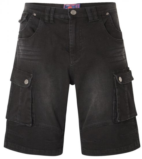 Kam Jeans Ivan Cargo Shorts Black - Herrenshorts - Herrenshorts in großen Größen