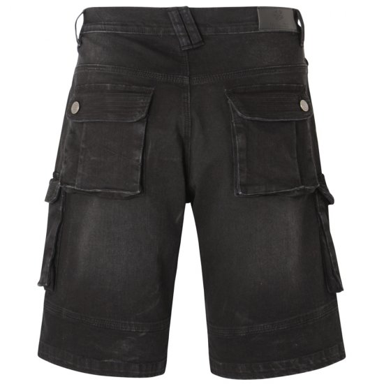 Kam Jeans Ivan Cargo Shorts Black - Herrenshorts - Herrenshorts in großen Größen