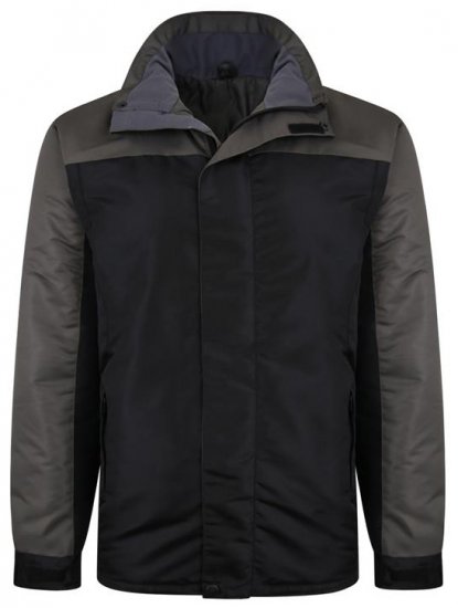 Kam Jeans KV113 Padded Waterproof Coat Black - Herren jacken - Herren Jacken in großen Größen