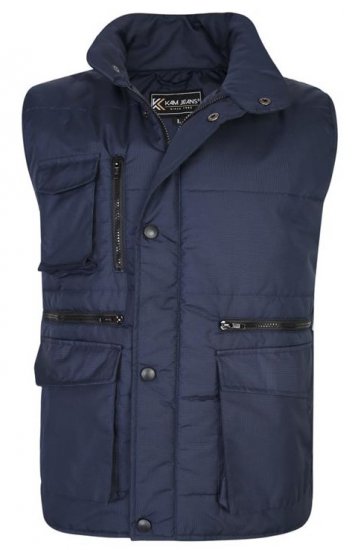 Kam Jeans KV115 Military Multi Pocket Vest Navy - Herren jacken - Herren Jacken in großen Größen