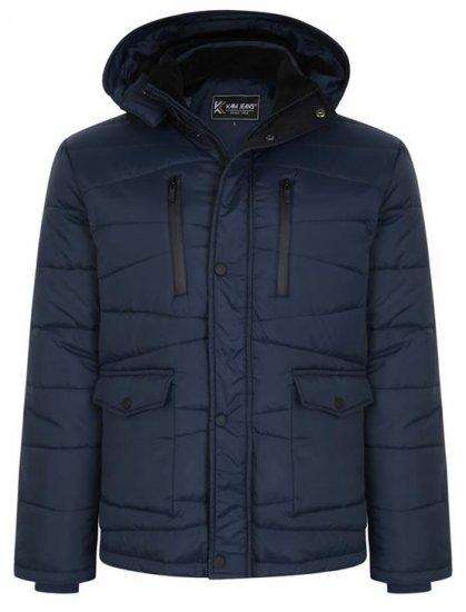 Kam Jeans KV119 Premium Lightweight Qulited Jacket Indigo - Herren jacken - Herren Jacken in großen Größen