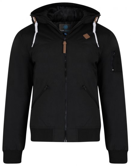 Kam Jeans KV76 Bomber Jacket Black - Herren jacken - Herren Jacken in großen Größen