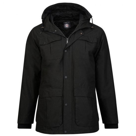 Kam Jeans KV81 Padded Jacket Black - Herren jacken - Herren Jacken in großen Größen