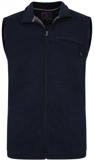 Kam Jeans KV99 Fleece Vest Navy - Sportbekleidung & outdoor - Sportbekleidung in große größen für herren