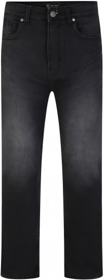 Kam Jeans Nunez Knitted Denim Stretch Fashion Jeans Charcoal - Herren-jeans & -hosen - Herren-Jeans & -Hosen in großen Größen