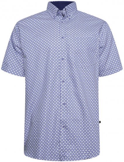 Kam Jeans P046 Hemd mit geometrischem Muster - Herrenhemden - Herrenhemden in großen Größen