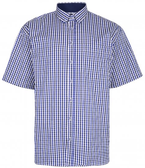 Kam Jeans 640 Premium Short Sleeve Shirt Navy - Herrenhemden - Herrenhemden in großen Größen