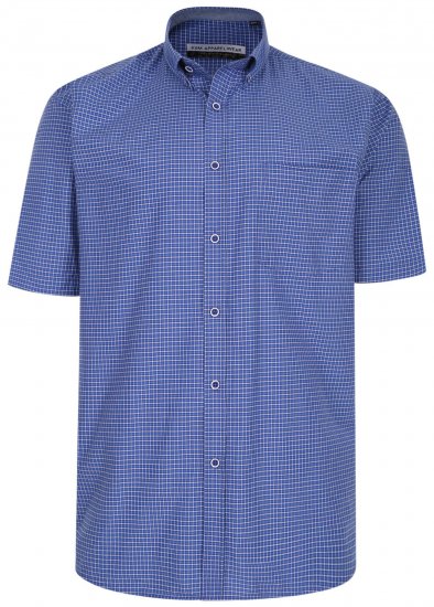 Kam Jeans 641 Premium Short Sleeve Shirt Navy - Herrenhemden - Herrenhemden in großen Größen