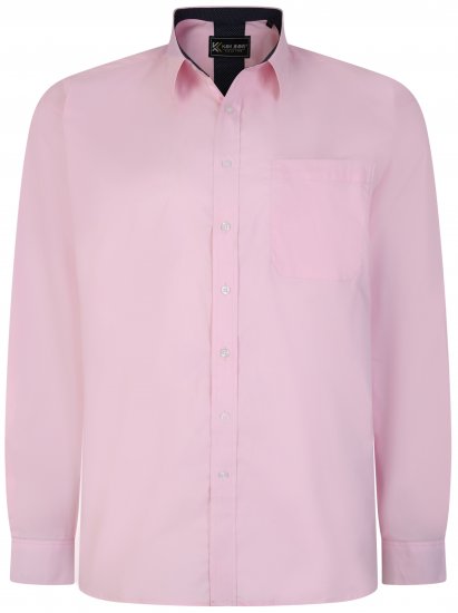 Kam Jeans P684 Premium Stretch Shirt Pink - Herrenhemden - Herrenhemden in großen Größen