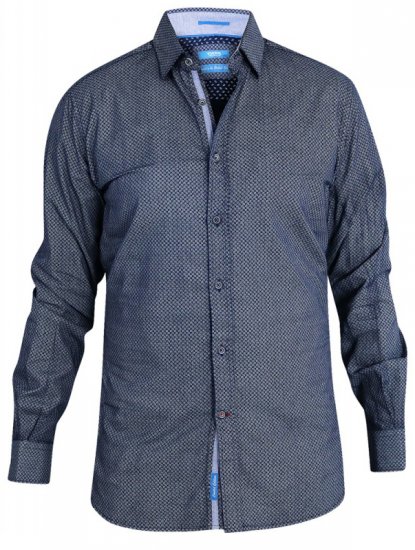 D555 Kermit Long Sleeve Printed Shirt - Herrenhemden - Herrenhemden in großen Größen