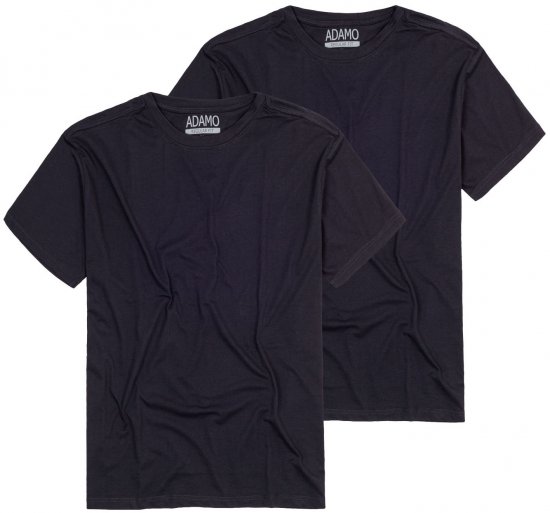 Adamo Kilian Regular fit 2-pack T-shirt Navy - Herren-T-Shirts - Herren-T-Shirts in großen Größen