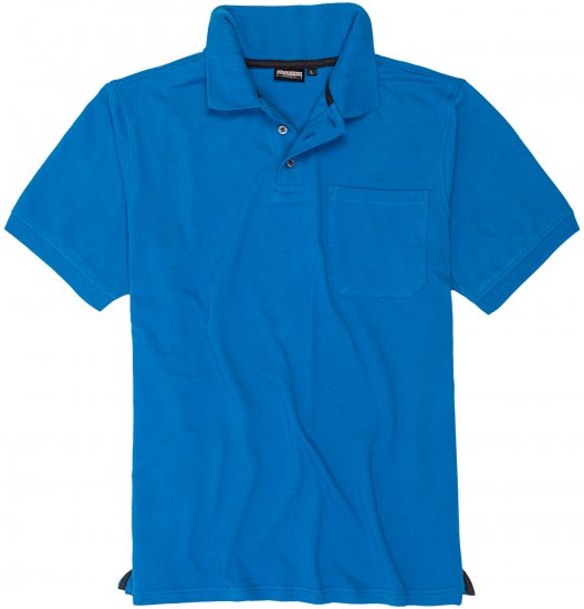 Adamo Klaas Regular fit Polo Shirt with Pocket Azur Blue - Polo-shirts für herren - Polo-Shirts für Herren in großen Größen