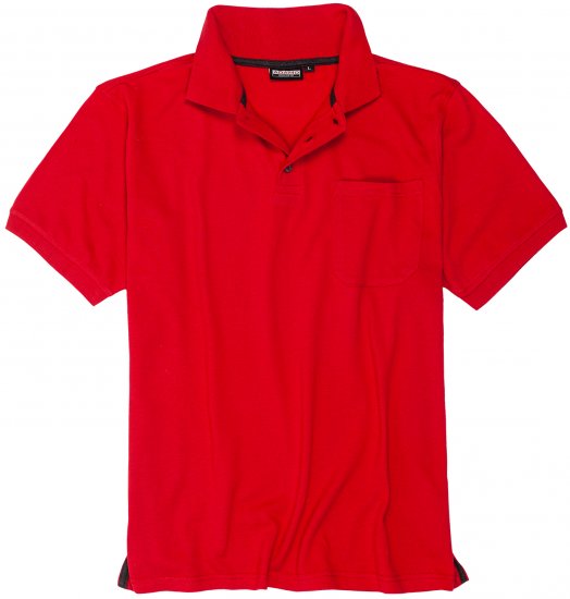 Adamo Klaas Regular fit Polo Shirt with Pocket Red - Polo-shirts für herren - Polo-Shirts für Herren in großen Größen
