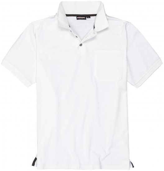 Adamo Klaas Regular fit Polo Shirt with Pocket White - Polo-shirts für herren - Polo-Shirts für Herren in großen Größen