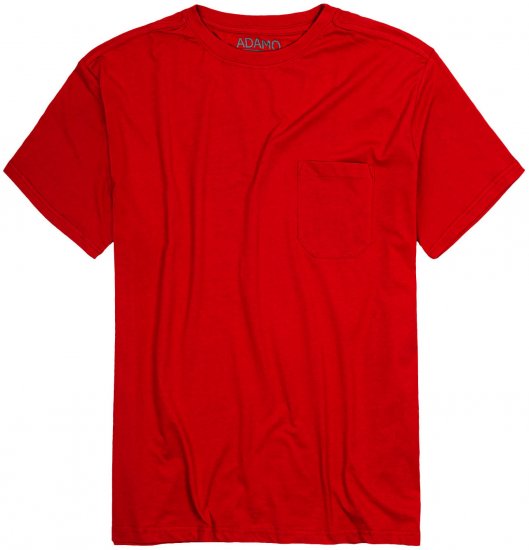 Adamo Kody Regular fit T-shirt with Pocket Red - Herren-T-Shirts - Herren-T-Shirts in großen Größen
