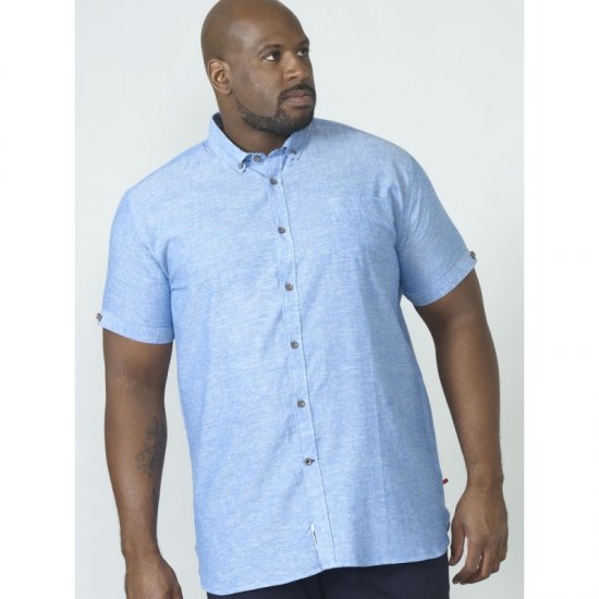 D555 Eric Linen Short Sleeve Shirt - Herrenhemden - Herrenhemden in großen Größen