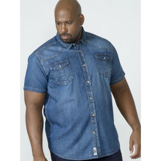 D555 Mike Denim Shirt - Herrenhemden - Herrenhemden in großen Größen