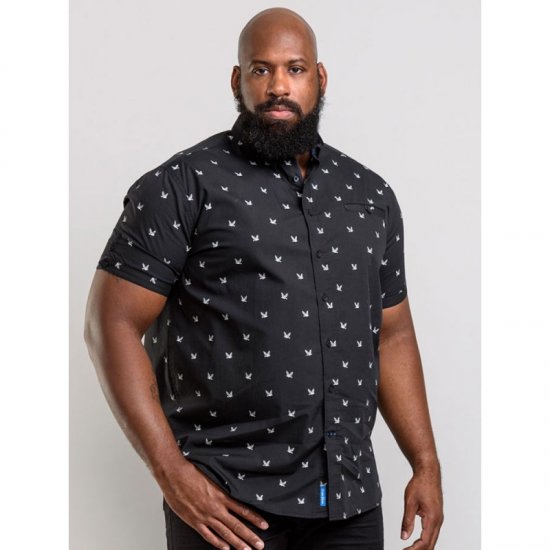 D555 Marley Shirt Black - Herrenhemden - Herrenhemden in großen Größen
