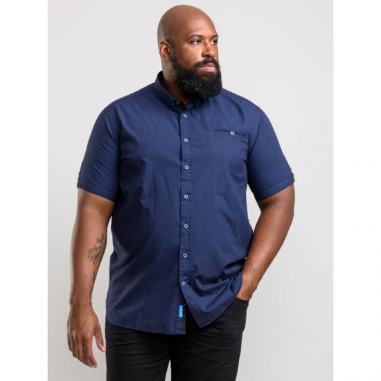 D555 Wesson Shirt Navy - Herrenhemden - Herrenhemden in großen Größen