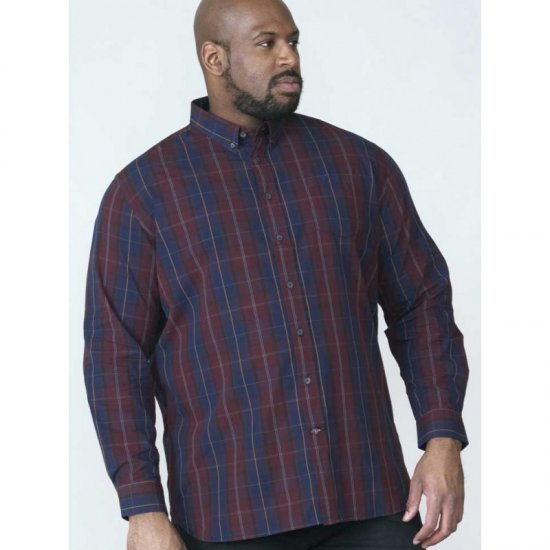 D555 Grady Long Sleeve Check Shirt - Herrenhemden - Herrenhemden in großen Größen
