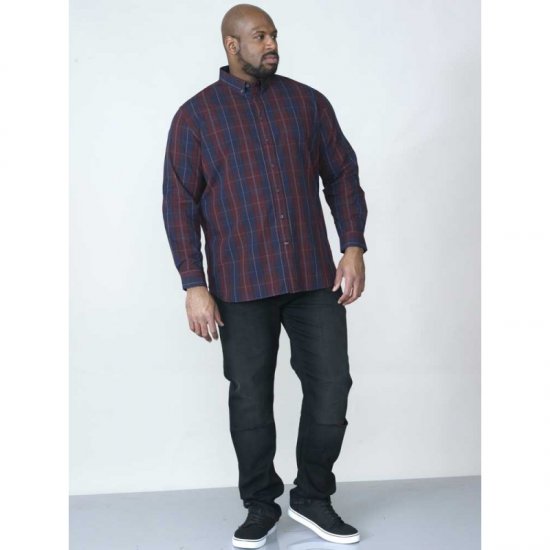D555 Grady Long Sleeve Check Shirt - Herrenhemden - Herrenhemden in großen Größen