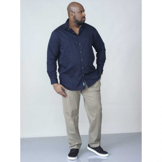 D555 Rashard Long Sleeve Printed Shirt - Herrenhemden - Herrenhemden in großen Größen